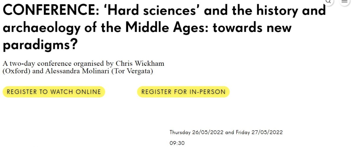 ‘Hard sciences’ and the history and archaeology of the Middle Ages: towards new paradigms?