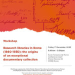 Research libraries in Rome (1860-1930): the origins of an exceptional documentary collection