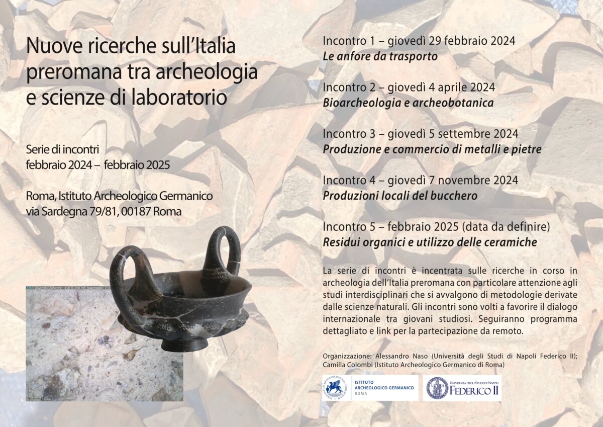 Nuove ricerche sull’Italia preromana tra archeologia e scienze di laboratorio