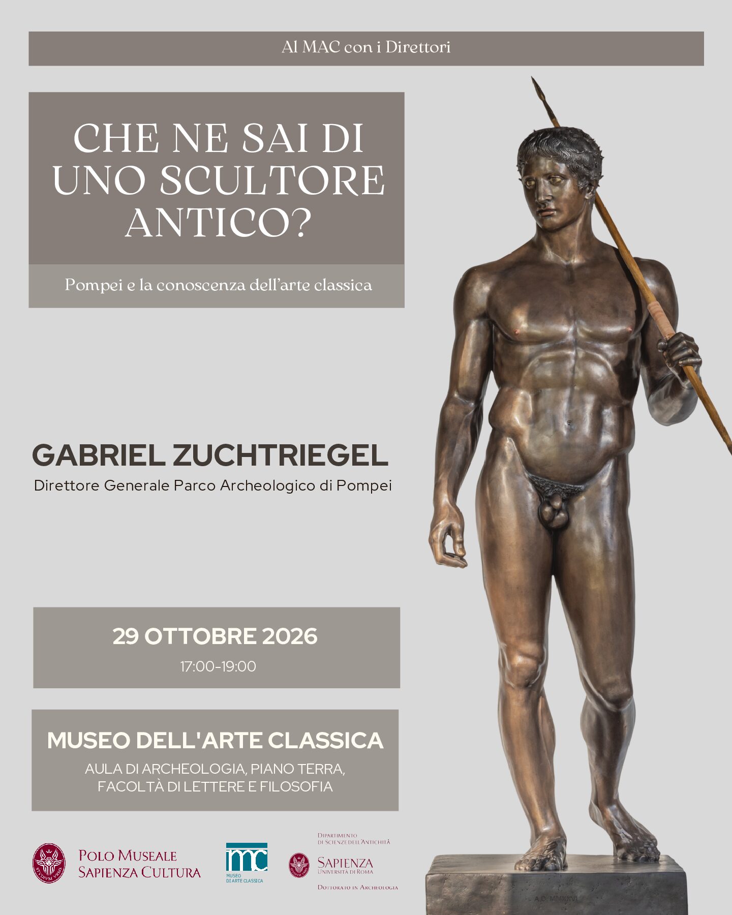 Che ne sai di uno scultore antico? Pompei e la conoscenza dell’arte classica